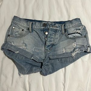 One Teaspoon Blue Jean Shorts
